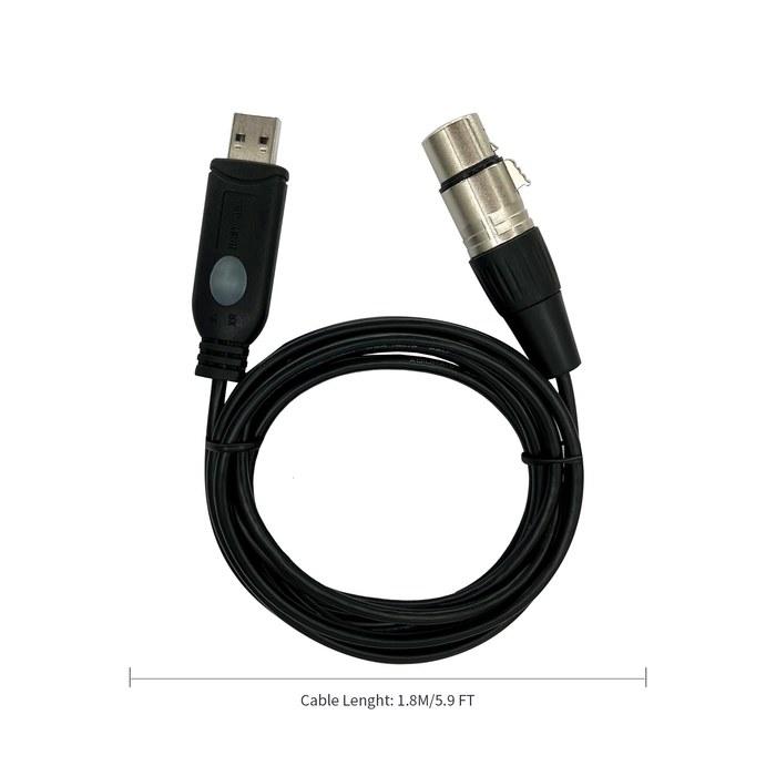 DSD TECH SH-AU20A USB to XLR Cable for Dynamic Microphones (5.9 ft) Black
