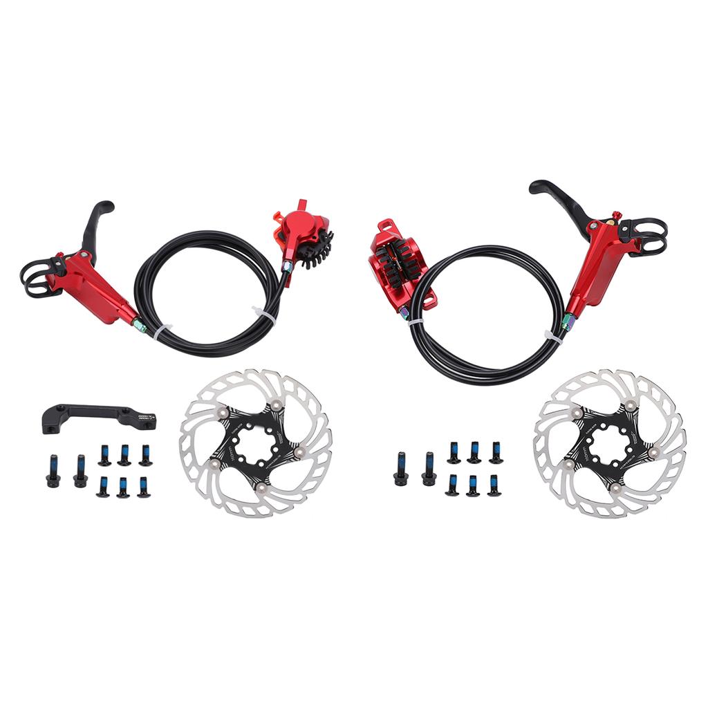Bicycle Brake Cooling Disc Floating Ice Rotor Strong Braking Bike Hydraulic Disc BrakeRed