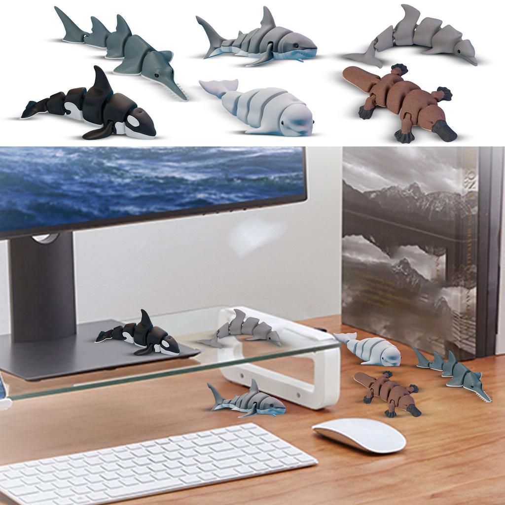 3D-gedrucktes flexibles Gelenktier-Modell Lernspielzeug Interaktive artikulierte Figur für Lern- und Ausstellungszwecke
