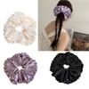 Fashion Extra Large Satins Hair Ties  Oversize Hair Band Hair Scrunchie Ponytail Holders Elastic Hair Accessories