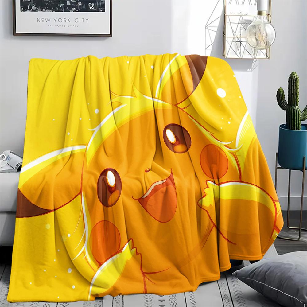 

Pikachu pattern Flannel Blanket, High quality Comfortable for All Seasons, Home Decor, Warmth and Comfort, Perfect for Gifts. 80cm x 120cm