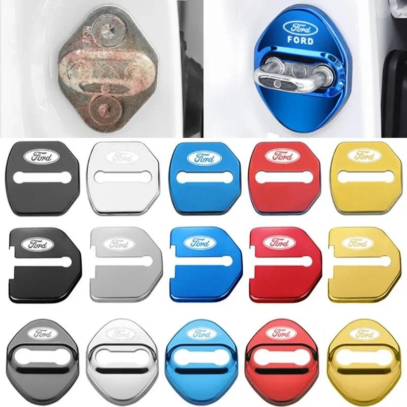 For Ford Focus Edge Kuga Escort Fiesta Taurus Everest Mondeo Territory Escape Car Door Lock Cover Buckle Protection Accessories