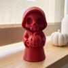Collectibles for Halloween 3D Printed Grim Reaper Figurine Holding Pumpkin, Blank DIY Pumpkin Paintable Statue, Cute Desktop Shelf Holiday Decor