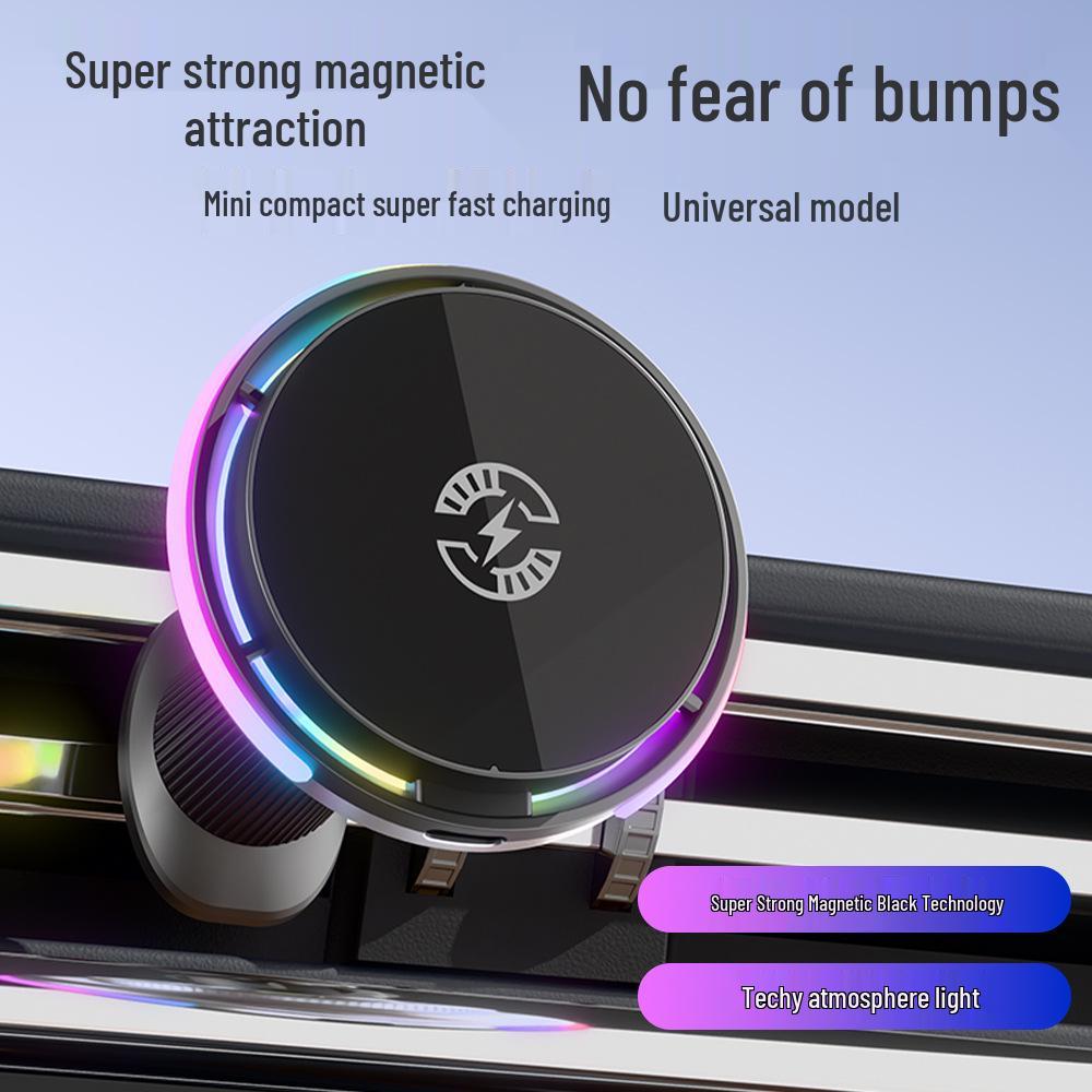 2026 Air Vent Magnetic Car Phone Holder & Wireless Charger with Cooling System