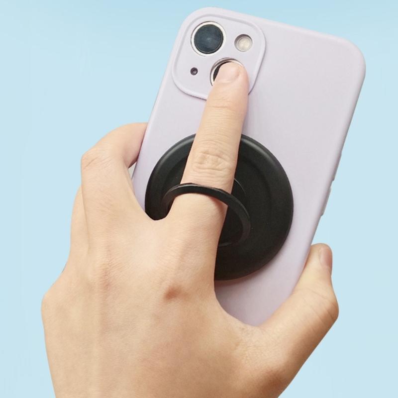 Adjustable Phone Finger Stand Magnetic Attachment Wireless Charging Foldable 360 Rotating With Adjustable Viewing Angle