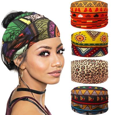 Set Geantă Sport Yoga cu Imprimeu African Bohemian & Bandană Absorbantă