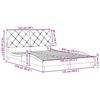 Bed Frame with LED Lights Without Mattress Black 120x200 Cm Fabric