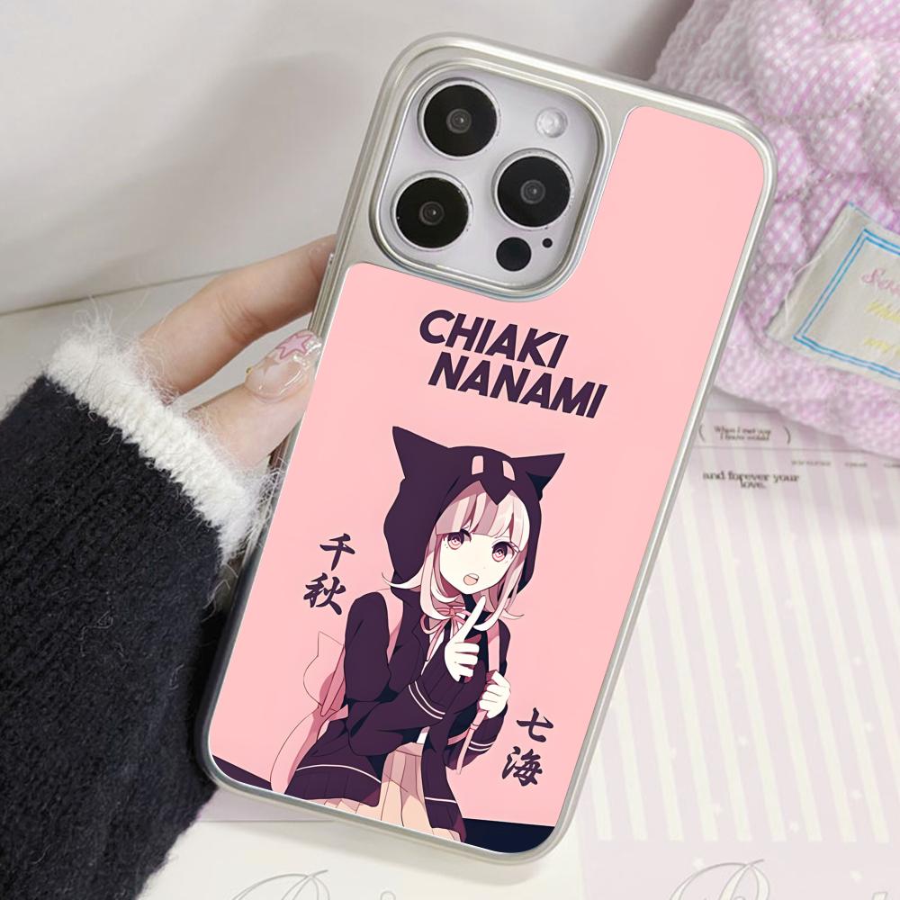 Danganronpa Chiaki Nanami Phone Case for iPhone 17 16 15 14 13 12 11 Air Pro Max Plus Electroplated Silver Cover