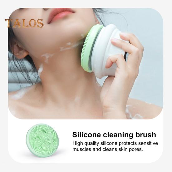 Elektrický koupelový kartáč s 5 kartáčovými hlavicemi Vodotěsný Dobíjecí Design s dlouhou rukojetí 3-rychlostní rotace Sprchový masážní kartáč