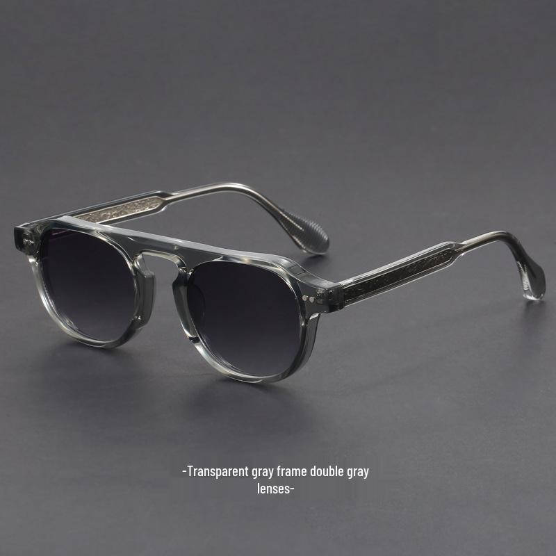 TR Fashion Retro Sunglasses: Trendy Unisex Large Frame, Gradient Lenses, Fresh Colors, UV Protection for Driving.