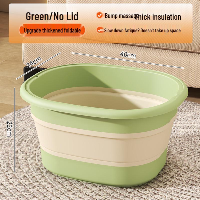 Foldable Thickened Foot Soak & Massage Basin for Home Use