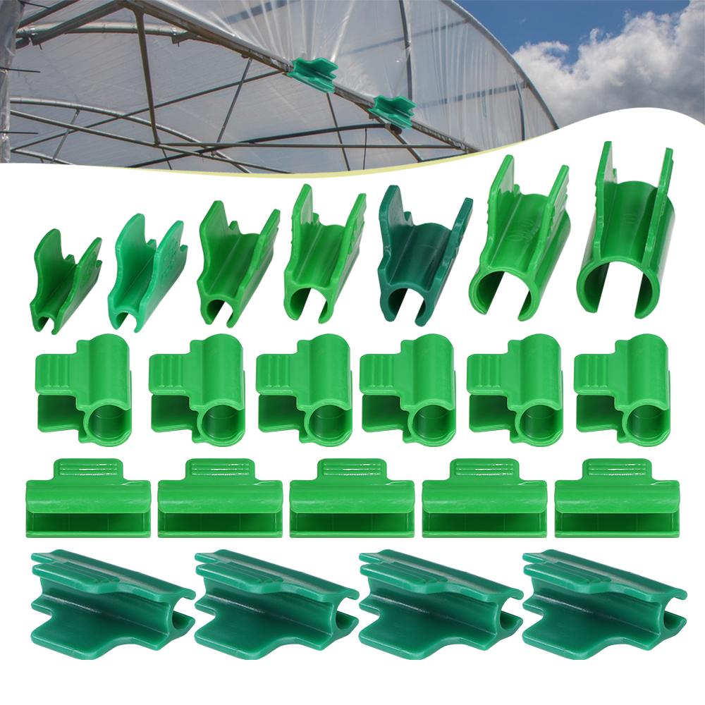 

10 шт. 5-20 мм зажимы для поддержки растений тепличные покрытия пленочные зажимы рядное покрытие затеняющая сетка каркасные зажимы стержни туннельный обруч трубное крепление
