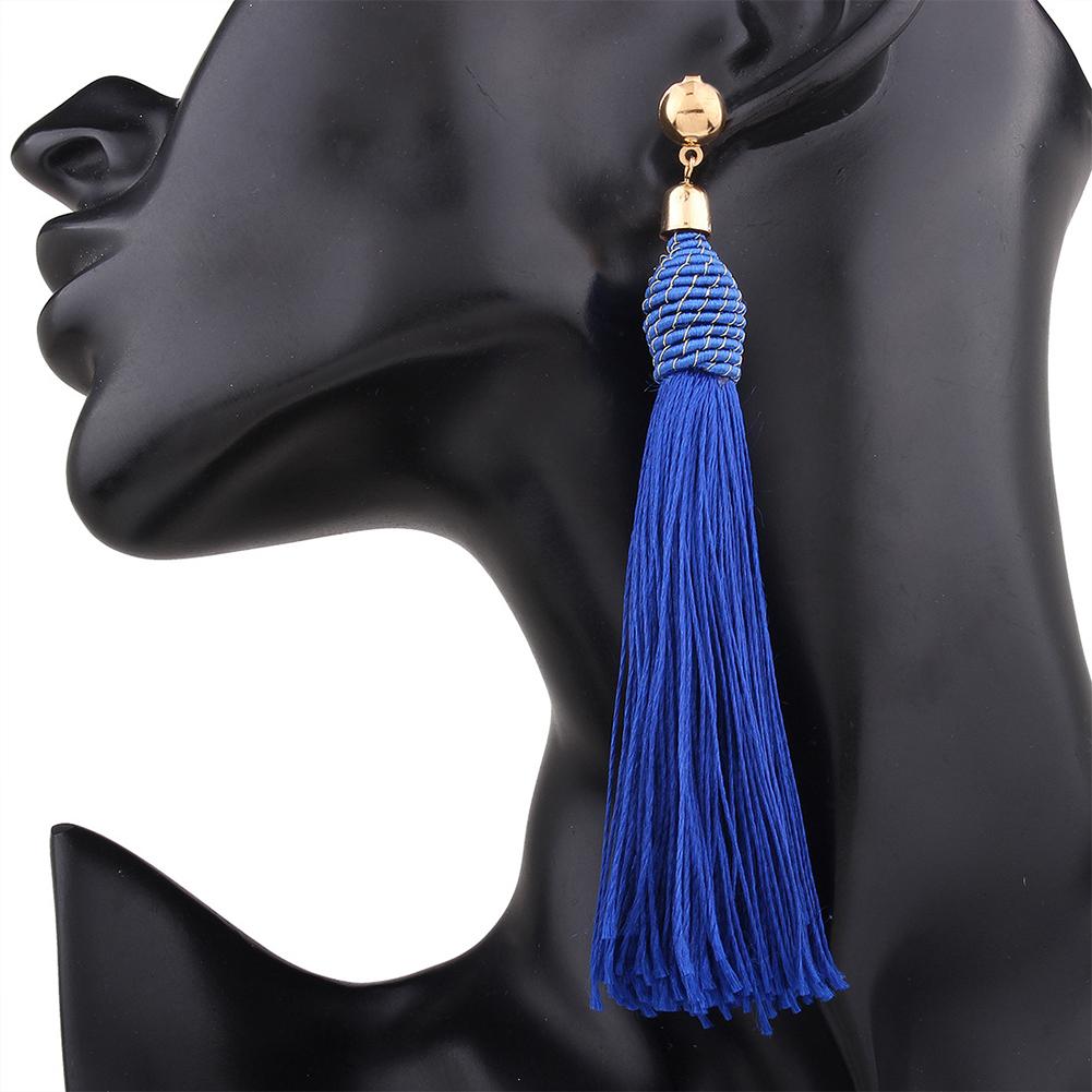 Bohemia Long Tassel Earrings Women Fashion Dangle Earrings Ethnic Jewelry Pendientes