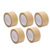 5PCS Kraft Paper Tape Good Toughness Self Adhesive Degradable Environmental Friendly Gummed Packing