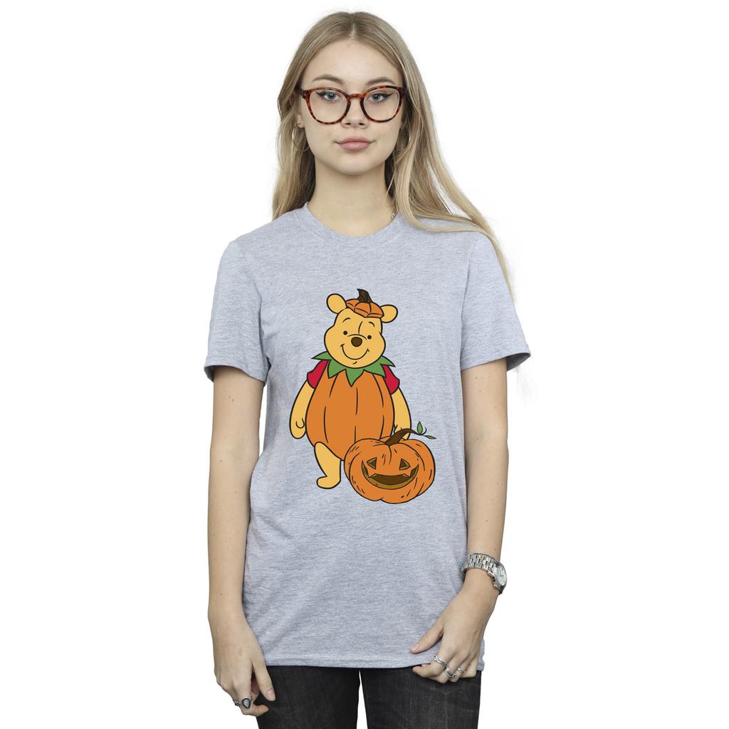 Winnie the Pooh Damen/Damen Kürbis Boyfriend Halloween T-Shirt