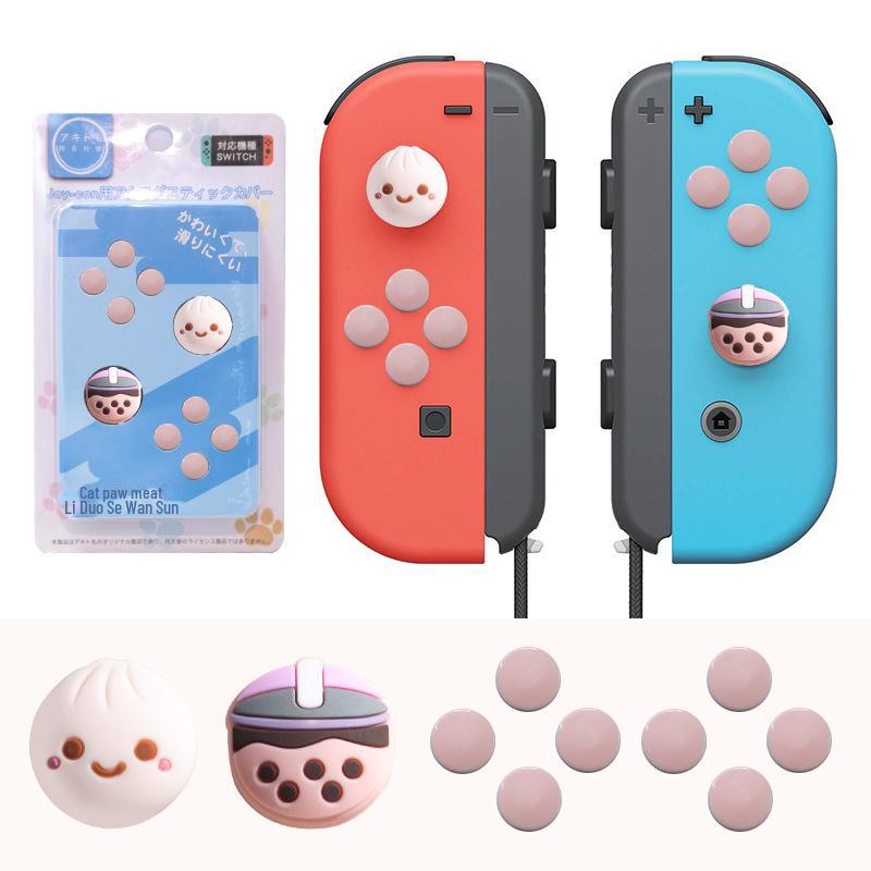 Ajitomo Cat Claw Joystick and Button Cap Stickers for Switch Joycon