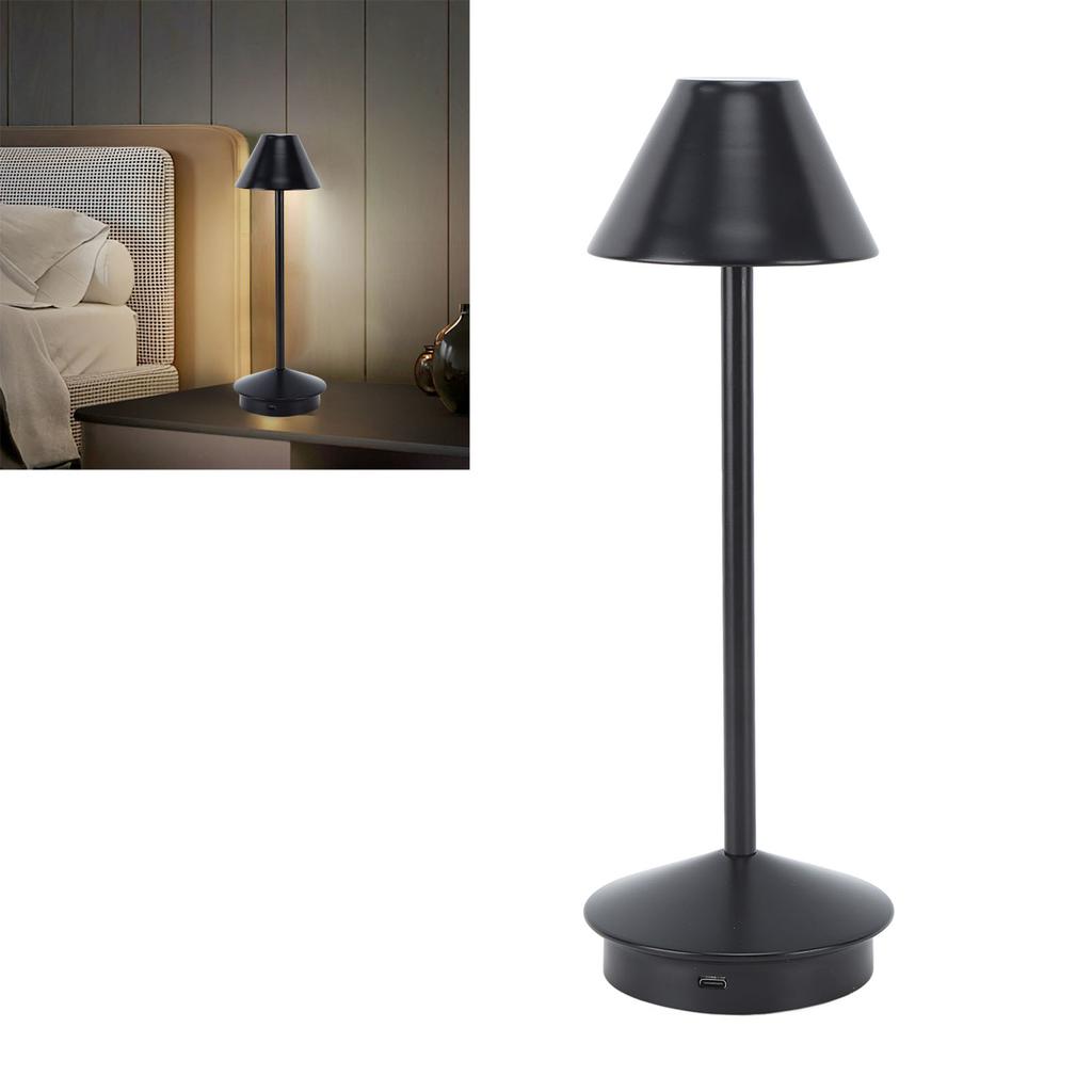 Cordless Table Lamp Modern Iron Art 3 Color Stepless Dimming Portable LED Desk Lamp with Touch Control