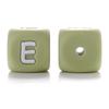 10Pcs 12mm Sage Silicone Alphabet Letter Beads 26 English Letter Baby Name Beads Teething Pacifier Chain Silicone Baby Teether