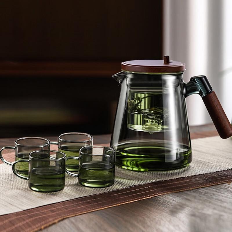 Zhenqi Glass Infuser Teapot Set with 4 Cups