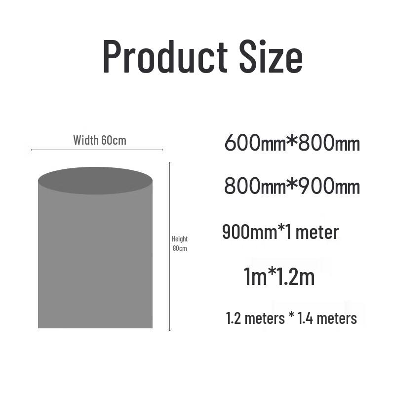 Yilijia Large Black Flat-Mouth Trash Bags