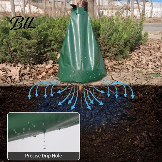 Landscape Tree Care 20 Gallon Watering Bag, Heavy Duty Slow Release Irrigation Large Capacity Waterer Reusable Drip Bag for Garden Trees Water Potted