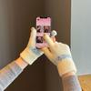 Gloves winter female ins cute thickened warm cold cycling student five fingers wool knitting autumn and winter