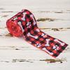 Dog Decorative Red Paw Christmas Ribbon Soft Quality Fabric For Stylish Crafting Decor And