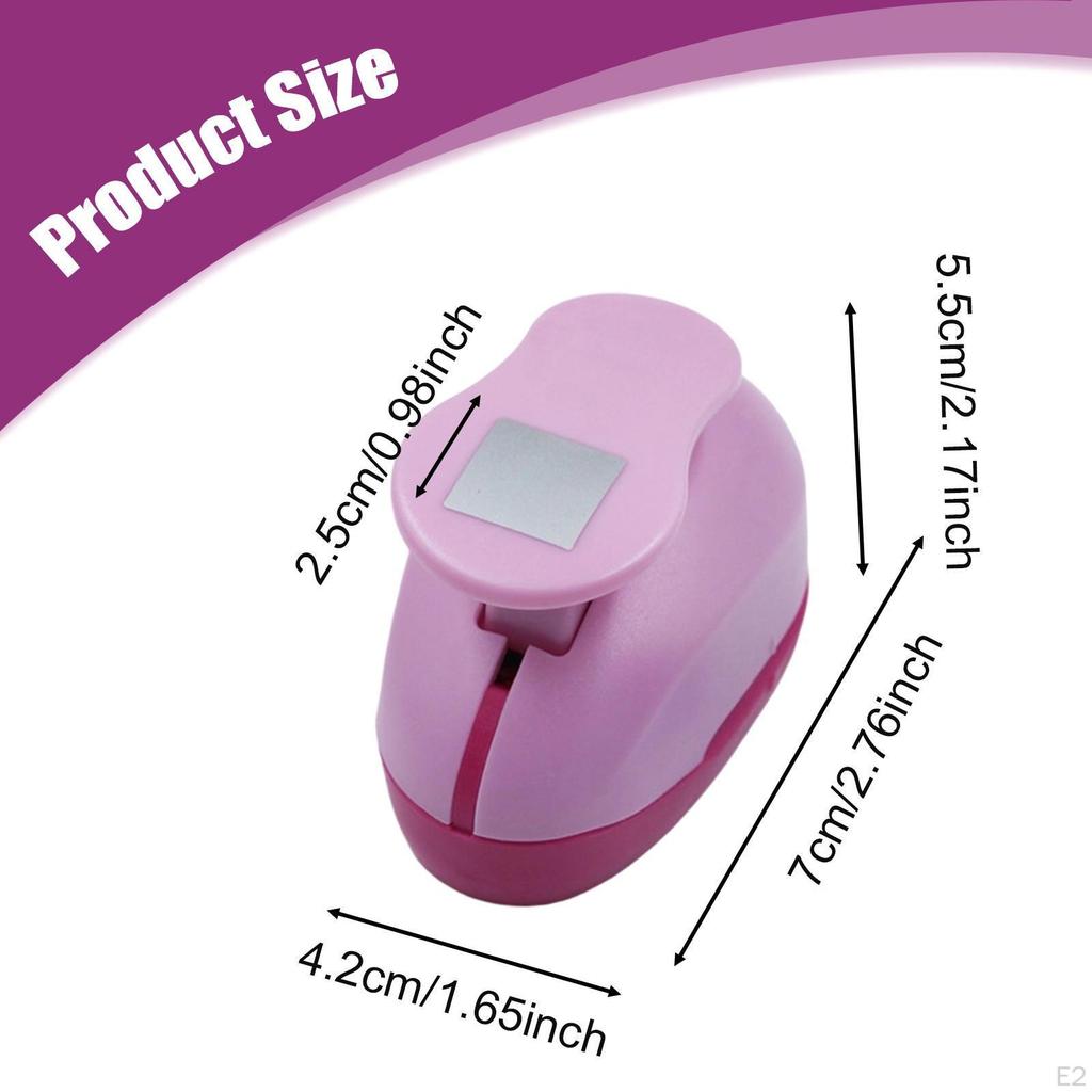25mm Square Punch for Crafting Random Color Kids Adults Hole Shape Paper Puncher