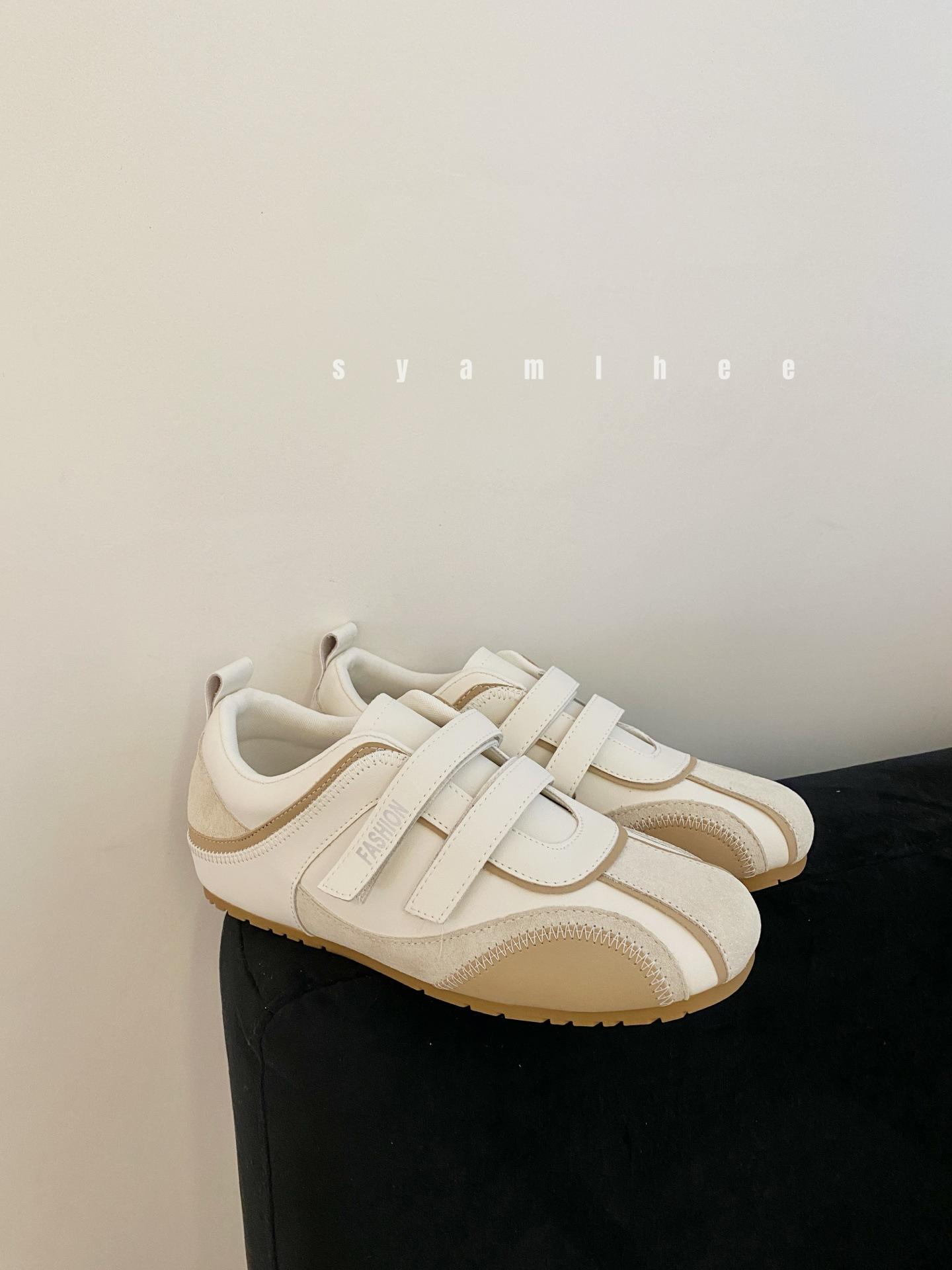 

2025 осень балетные тренировочные туфли женские коричневые на липучке легкие повседневные удобные одинарные туфли Мэри Джейн 35