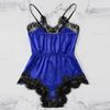 Women Satin Lace Bra Sexy Lingerie Underpant Siamese Sleepwear Bodysuit Babydoll