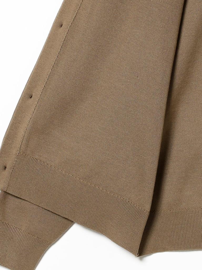 B:MING LIFE STORE by BEAMS Men's Long Sleeve Knit 14 Gauge Half Milan Rib Cardigan, Beige, Size S_92150358286