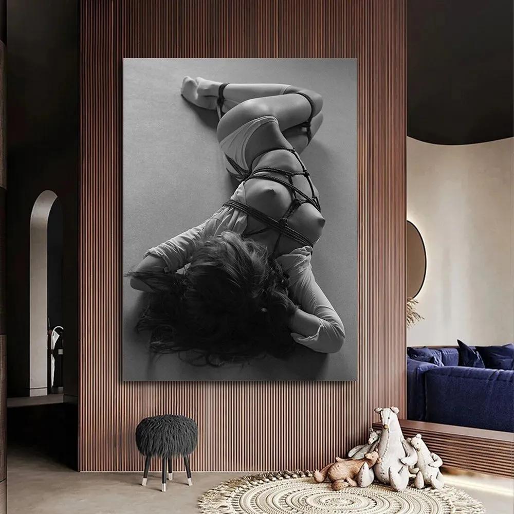 20x30cm Metal Poster Erotica Nude Sex BDSM Shibari Art