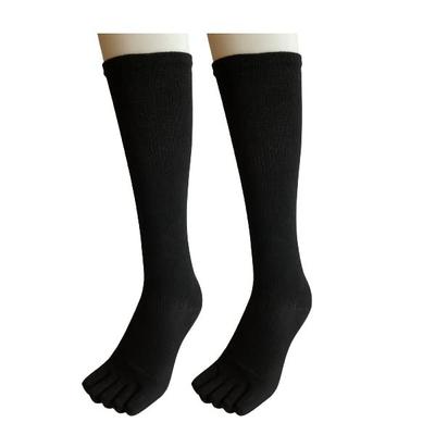 Compression for Perfect for Commuting and Slimming Cotton Solid Sizes of 2 Black Women's Knee-High Socks, Five-Toe, Girls, School, Legs, Blend, Color,