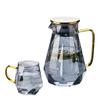 High Borosilicate Glass Diamond Cold Water Kettle Large Capacity Heat-resistant Glass Cool White Water Kettle Stainless Steel Lid Juice Kettle