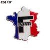France National Flag 3D Metal Chrome Aluminium Alloy Decorative Emblem Adhesive Badge Sticker Decal Accessory