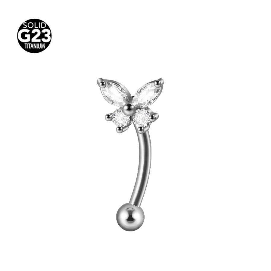 

Серьги-пусеты из титана с цирконом в форме бабочки, для хряща, с закручивающимся шариком, 1,2 мм 1.2x11mm Bar серебряный