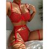 Lingerie Sexy Bra Set For Women Erotic Costumes Exotic Set Sexy Underwear Lace Bra and Panty Garters Set