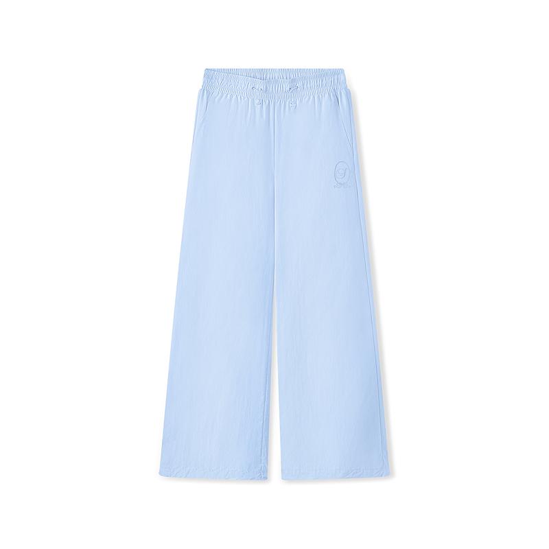 Skechers Fashionable Versatile Loose Wide-Leg Cool Feeling Casual Pants Women bottoms Cashmere-Blue L225W097-00F5 S