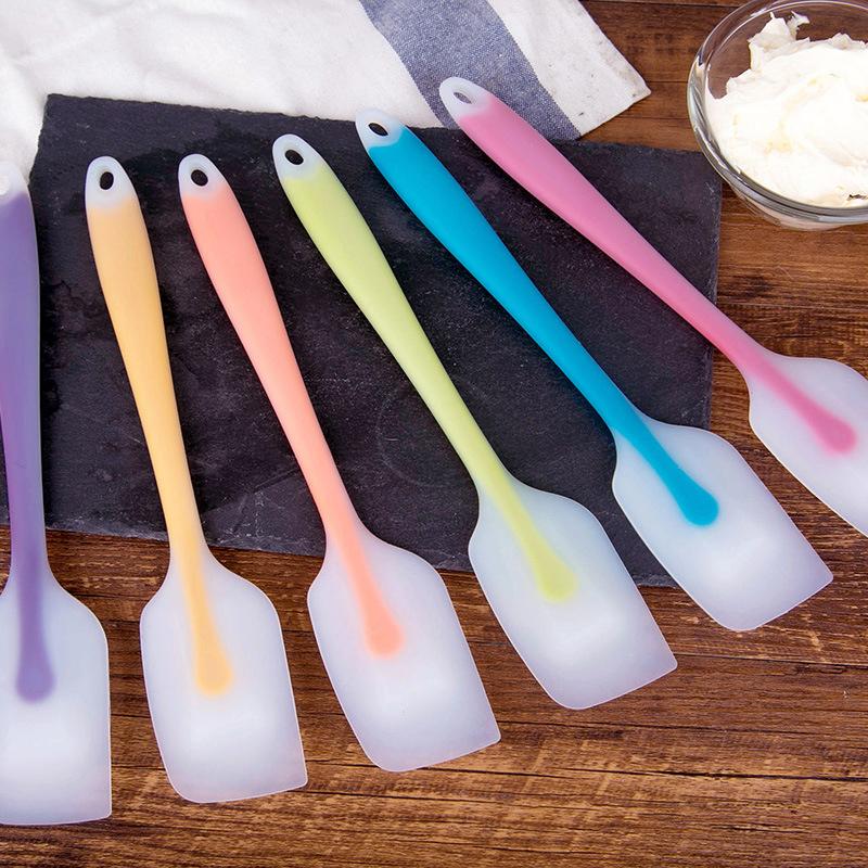 1Pc Small Non Stick Butter Spatula Translucent Silicone Cream Baking Scraper