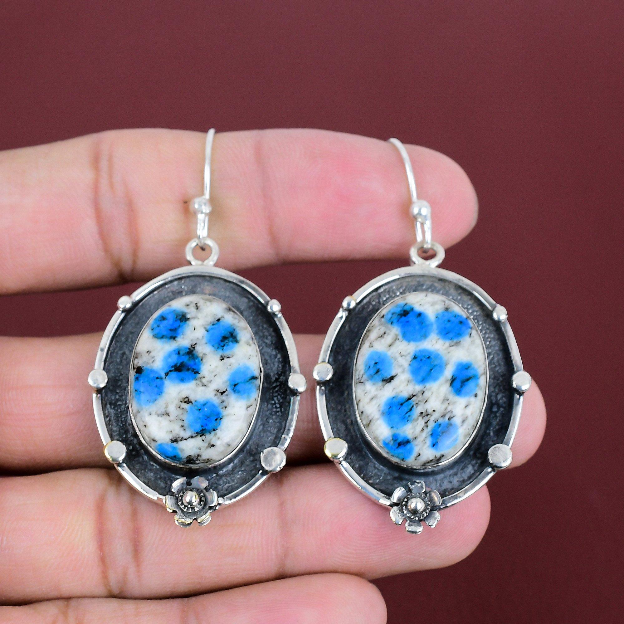 K2 Jasper Earrings Handmade Gemstone Earring 925 Sterling Silver Earring K2 Jasper Jewelry Dangle Earring Gifts For Wife Birthstone Jewelry