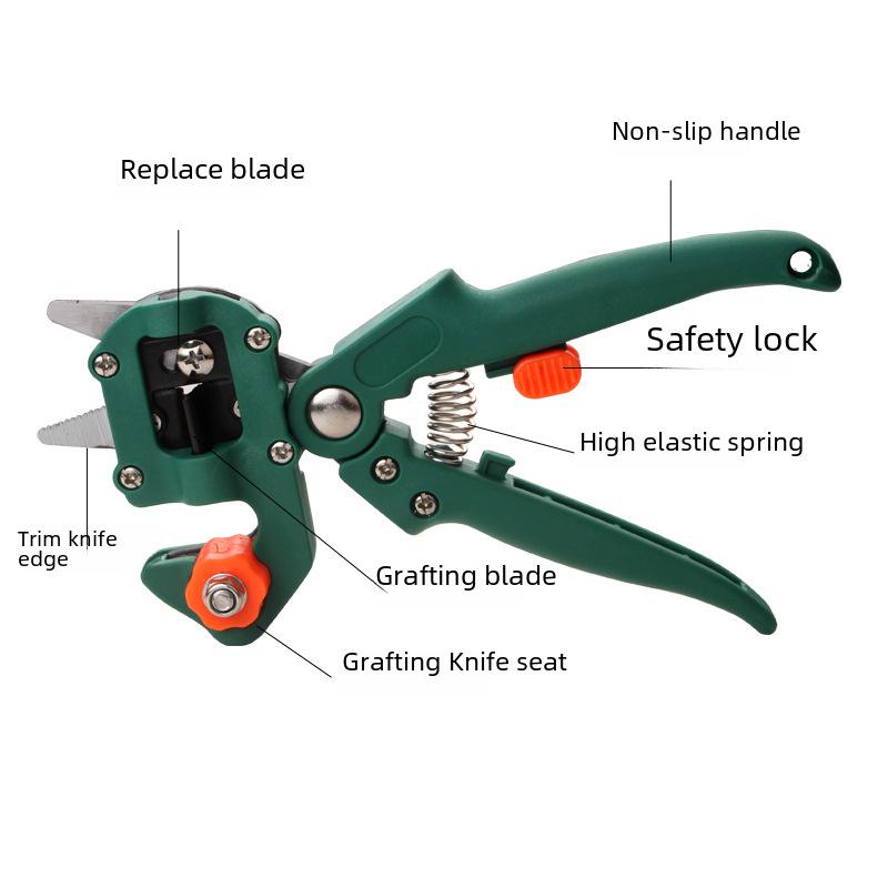 Fruit Tree Seedling Grafting Tool Kit: Includes Shears, Knife, and Scissors Blade for Gardening