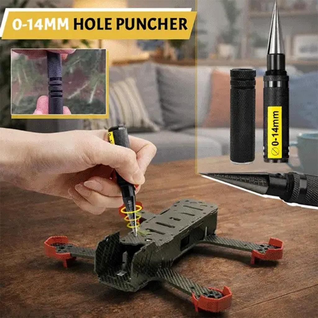 RC Body Reamer Tool 0-14mm Manual Hole Punch Opener for Car Shell & 3D Printed Parts, RC Model Maintenance Modification Tool