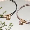 Colantotte TAO Necklace Slim AURA Mini Champagne Gold X Lavender M 43cm Lamé
