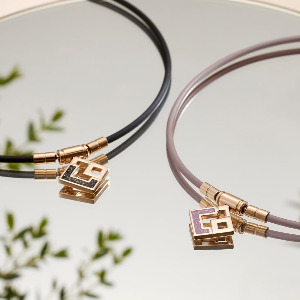 Colantotte TAO Necklace Slim AURA Mini Champagne Gold X Lavender M 43cm Lamé