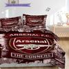 "Arsenal F.C. Gunners Emblem" Three-piece Set (1 * Duvet Cover + 2 * Pillowcase, Without Core) 2DFlat Duvet Cover and Pillowcase Soft and Comfortable