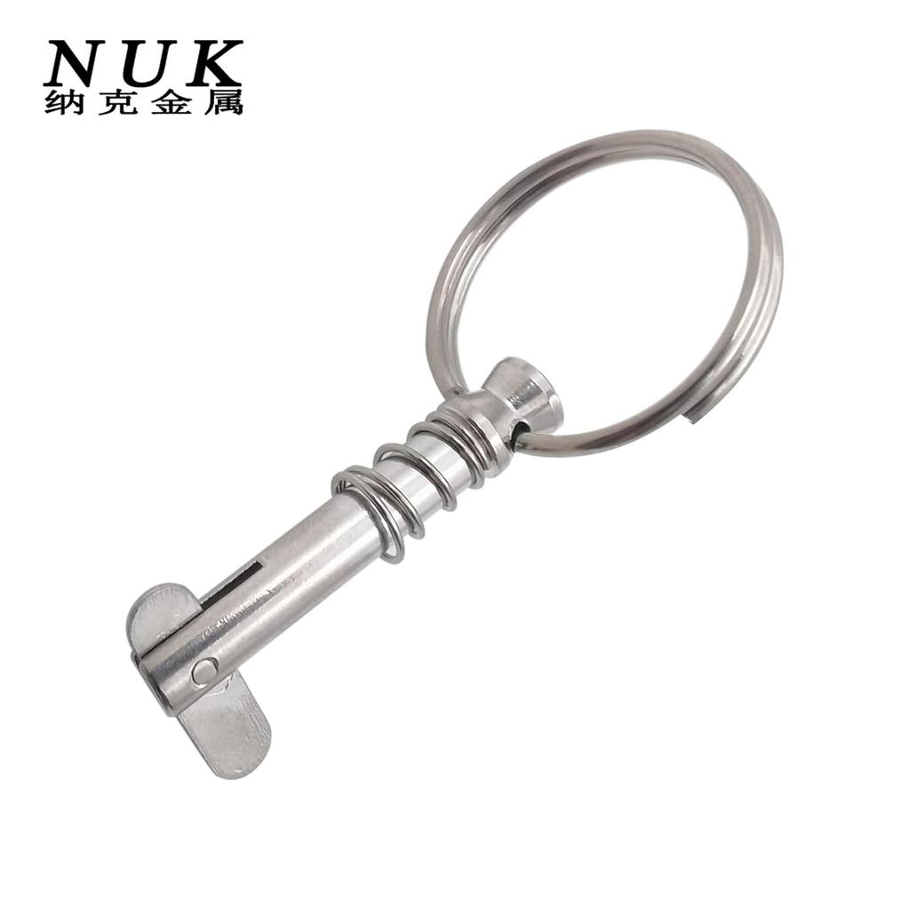 Steel Quick Release Pin with Retaining Ring Safety Lock Detent Pin for Wire Rope Clamp Fastening and Secure Connection Applications