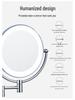 Wall-Mounted LED Touch Makeup Mirror with Recessed Wiring, Telescopic Fold, for Hotel Bathrooms