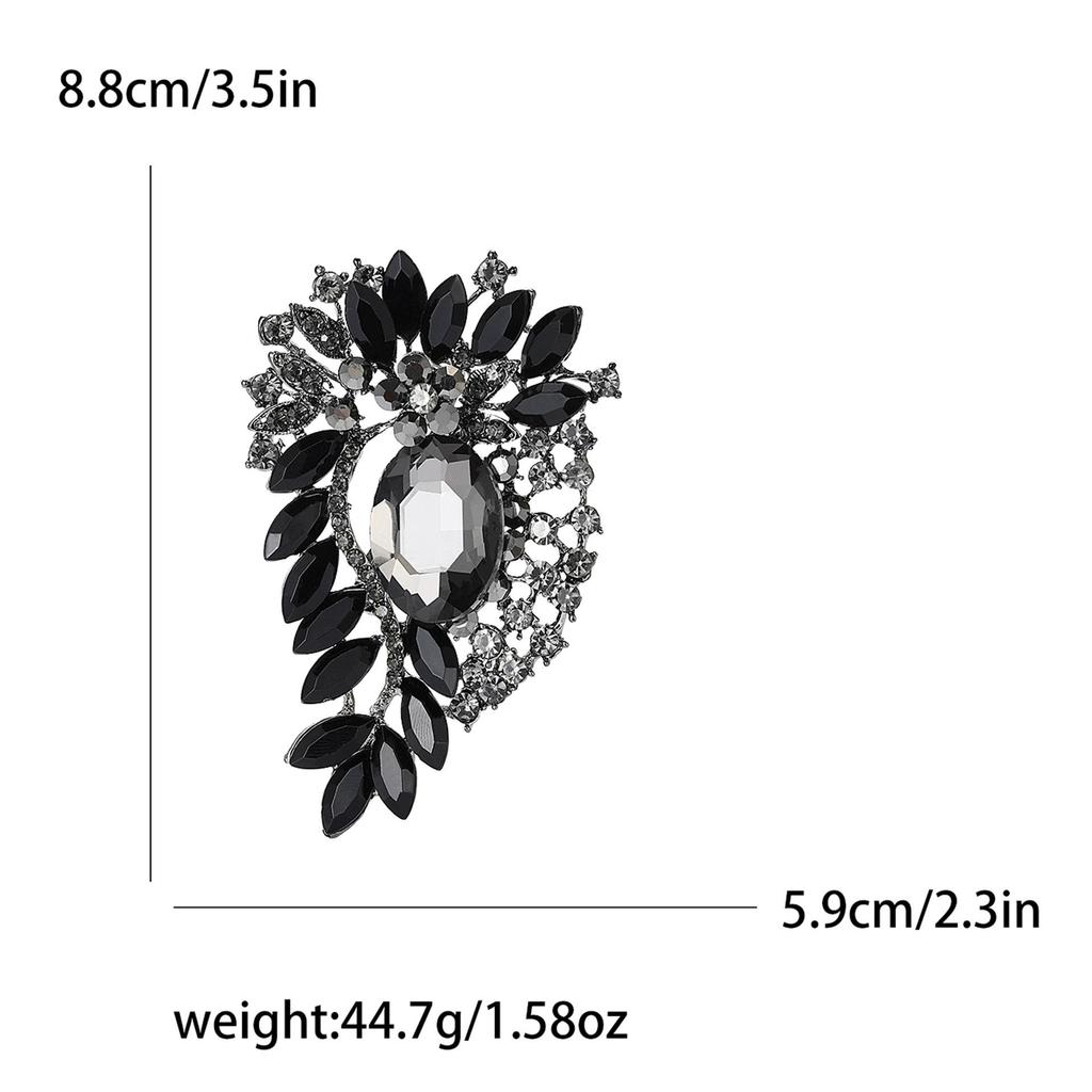 Elegant Crystal Alloy Brooch for Women's Suit