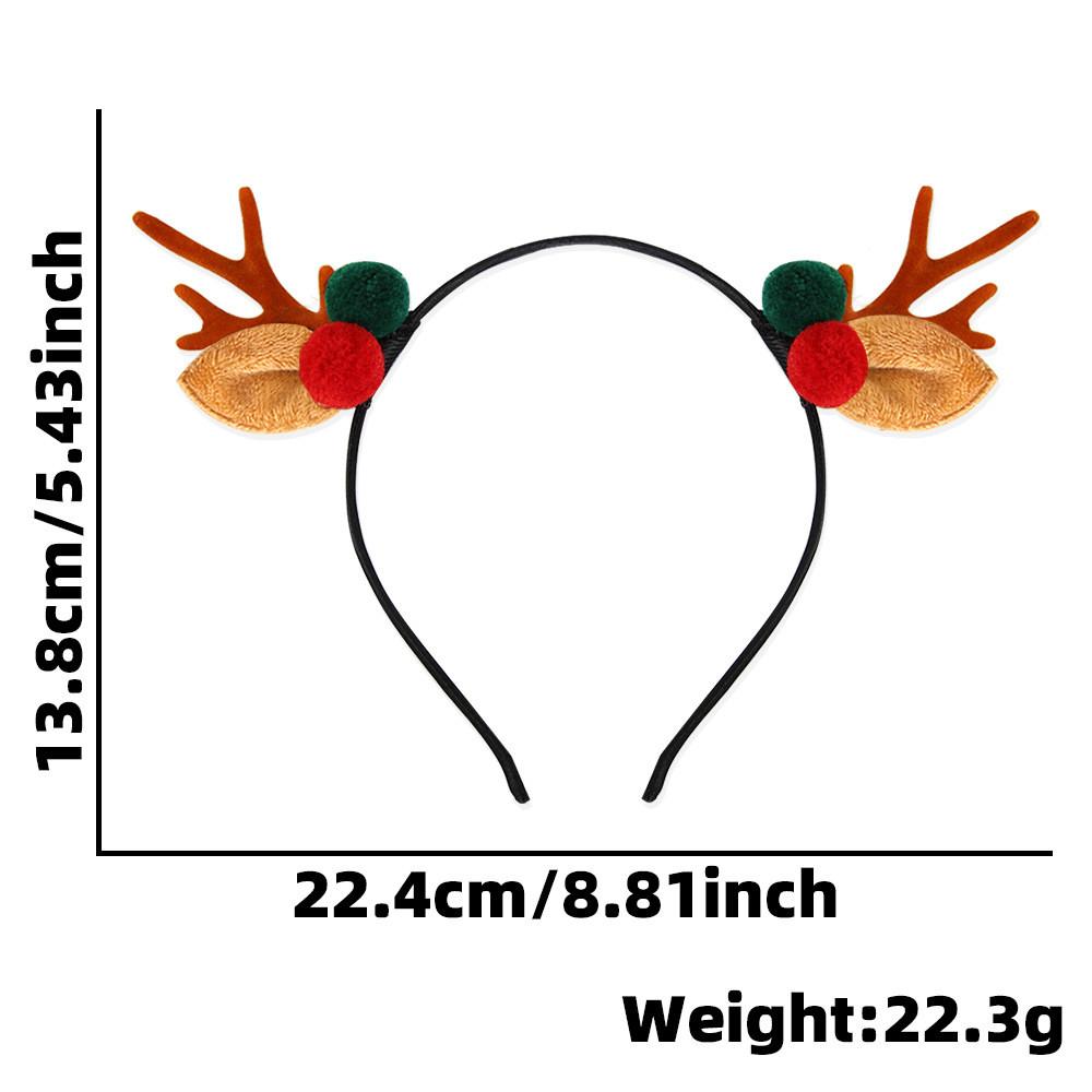 Stylish Christmas Antler Headband With Cute Bells And Colorful Bow For Celebrations Festive