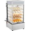 5-Tier Commercial Food Warmer Display, 1200W Food Display Warmer with LED Light, Adjustable Shelf & Stainless Steel Frame, 30~110 Steam Heating, 120L